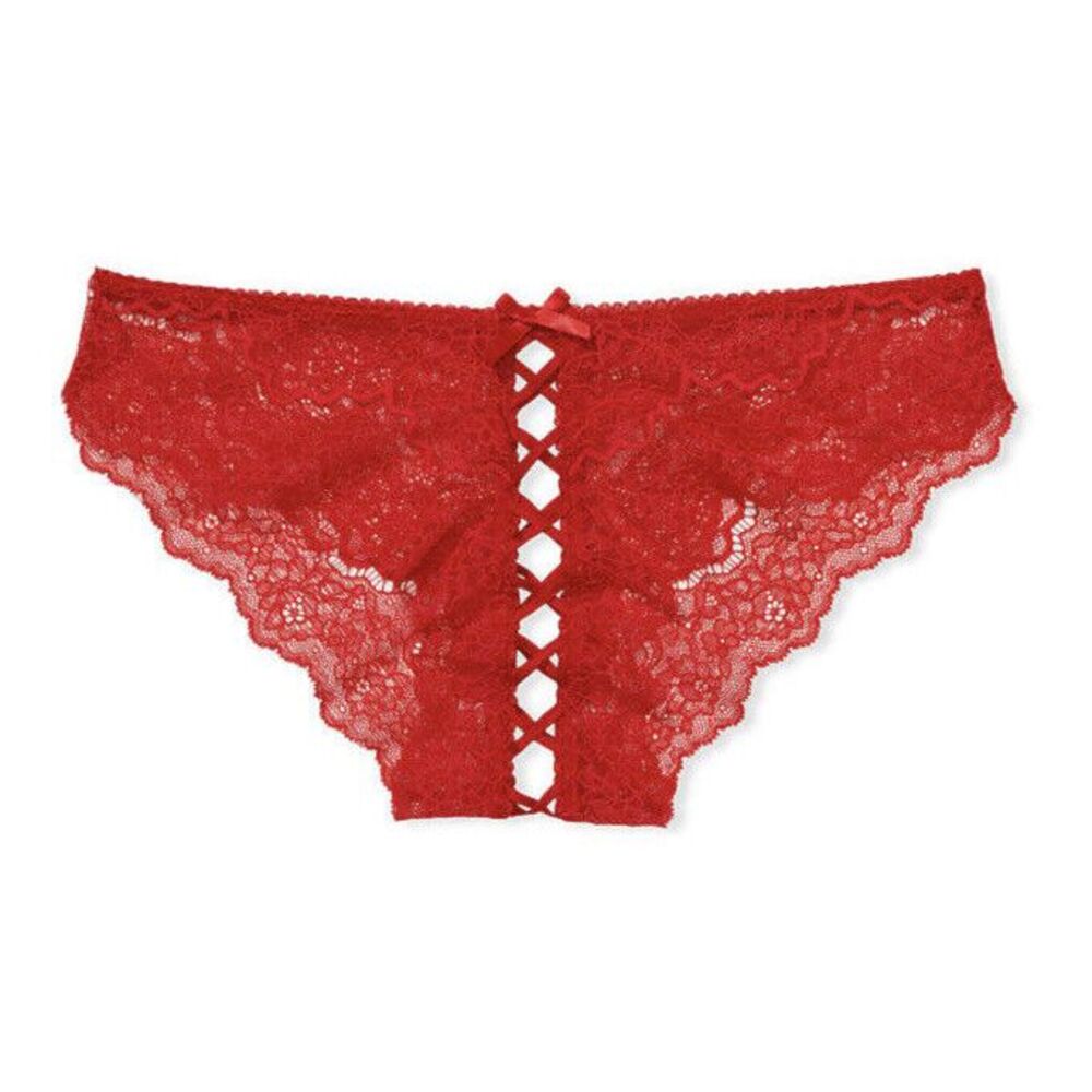 Victoria's Secret‎ Dream Angels Ouvert Lace Cheekini Panty Sz M - Lipstick Red